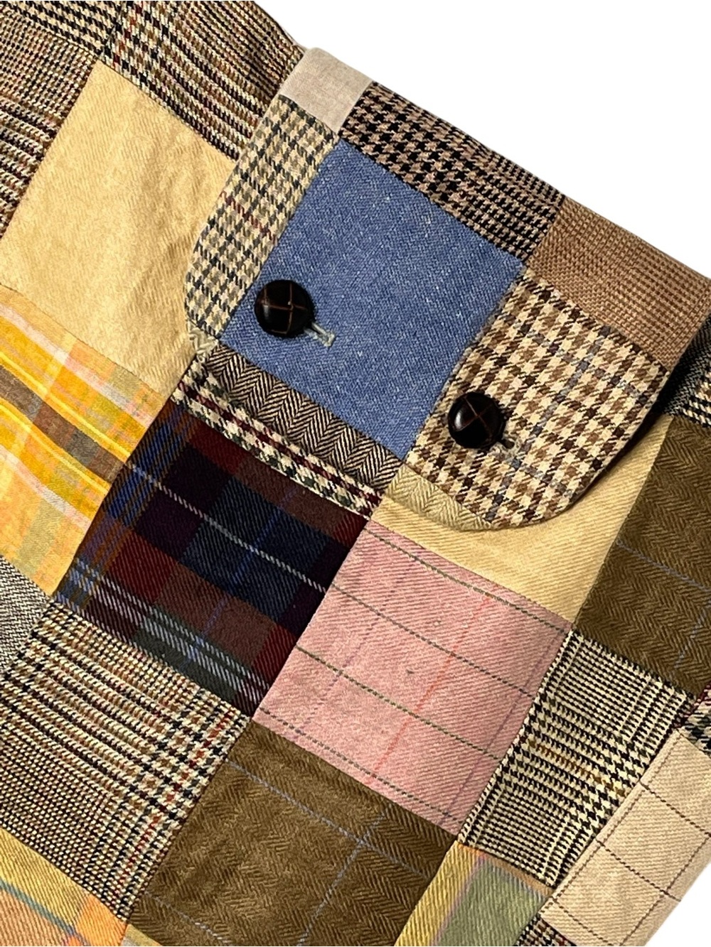 Hanna Hats of Donegal Handcrafted Patchwork Pure Irish Linen Tote Shoulder Bag - Picture 5 of 9